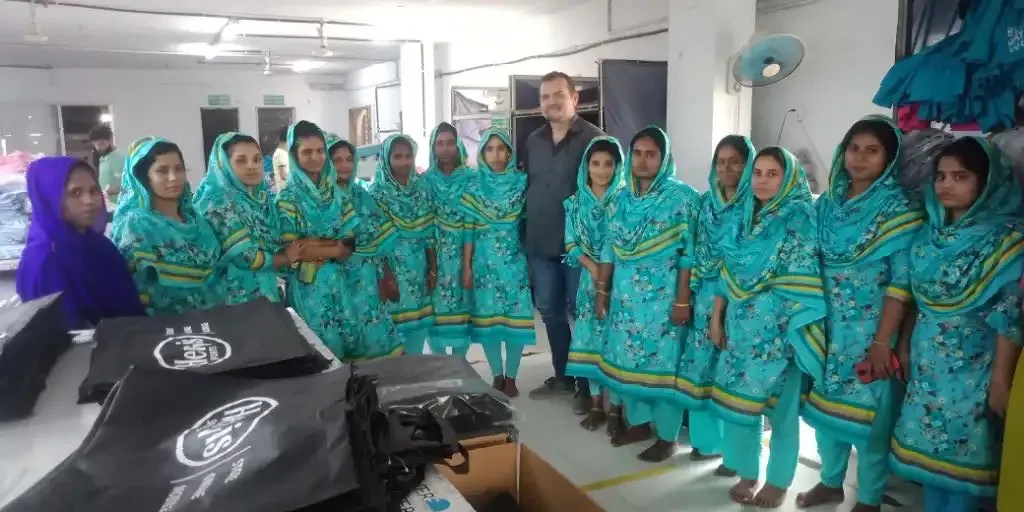On-site with the factory floor team in Bangladesh